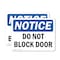 Signmission Do Not Block Door, 7 in W x Rectangle, Vinyl Decal OS-2PACK-NS-D-57-L-15414 - alternate 1
